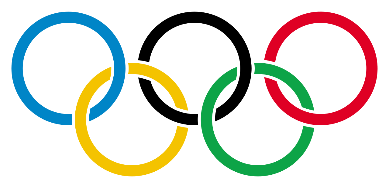 Olympic rings with transparent rims svg